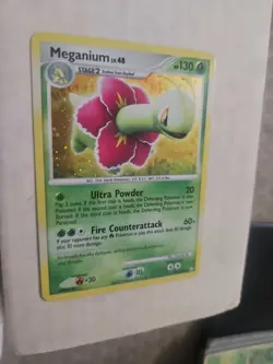 Pokemon TCG Mysterious Treasures Set Meganium Holo Rare #13/123 2007 LP/MP - Image 2