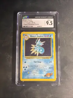 ✨ CGC 9.5 MINT + ✨ Misty's Seadra Prerelease #9 Pokemon Gym Heroes - Image 1