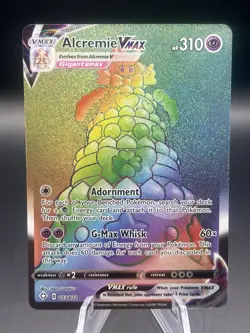 2021 Alcremie Vmax 073/072 Pokemon TCG Shining Fates Full Art Rainbow Rare - Image 1