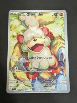 Hisuian Growlithe #181 Pokemon Twilight Masquerade Nm - Image 1