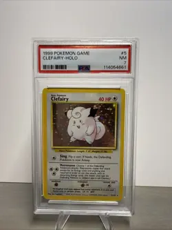 1999 Pokemon Base Set Clefairy Holo Rare PSA 7 - Image 1