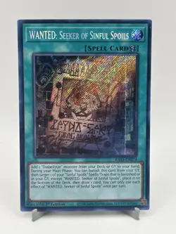 Wanted: Seeker of Sinful Spoils -Secret Rare - RA03-EN074 - 1st Ed NM - Image 1