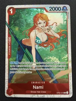 Nami OP01-016 SR Ultra Deck Three Captains Holo Foil One Piece TCG NM - Image 1