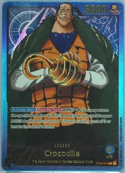 2024 ONE PIECE PREMIUM CARD COLLECTION LEADER COLLECTION -#001 CROCODILE PSA 10 - Image 3