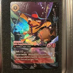 Disney Lorcana Negaduck Public Enemy Number One Enchanted Winterspell 232/204 - Image 1