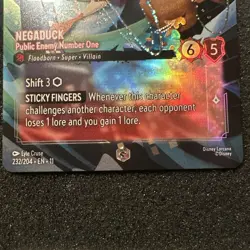 Disney Lorcana Negaduck Public Enemy Number One Enchanted Winterspell 232/204 - Image 3