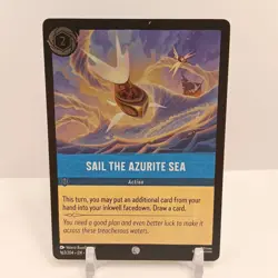 Disney Lorcana Sail The Azurite Sea (Cold Foil) 163/204 NM Azurite Sea - Image 1