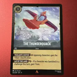 Disney Lorcana Winterspell (11) #202/204 The Thunderquack Regular NM - Image 1