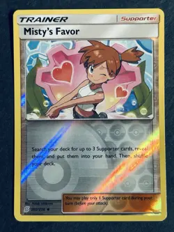 Misty's Favor 202/236 Sm-Unified Minds Reverse Holo Pokemon Card NM - Image 2
