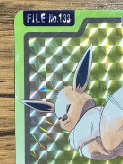 Pokemon Carddass Card Eevee File No.133 Bandai Pocket Monsters 1997 Holo - Image 3