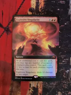 MTG Card: Explosive Singularity (Kamigawa: Neon Dynasty) EXTENDED ART FOIL - Image 1