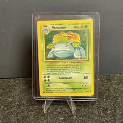 Pokemon TCG Venusaur Base Set Holo Unlimited Rare Card 15/102 1999 HP-MP WOTC - Image 1