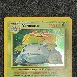 Pokemon TCG Venusaur Base Set Holo Unlimited Rare Card 15/102 1999 HP-MP WOTC - Image 3
