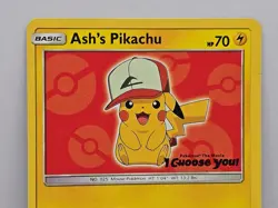 Ash’s Pikachu SM109 Pokemon TCG Special Black Star Promo Card - Image 2