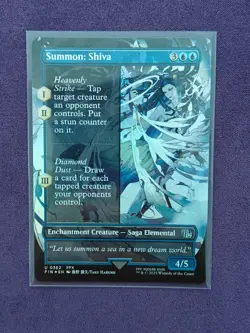 1 x Summon: Shiva - Foil - Borderless - Final Fantasy NM MTG - Image 1