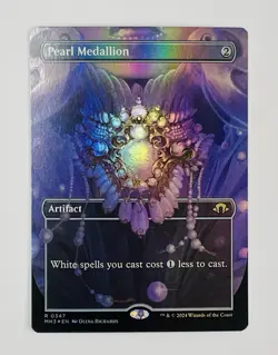 MTG Modern Horizons 3 Pearl Medallion Borderless Foil NM - Image 1