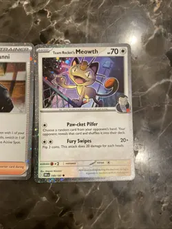 Pokemon Destined Rivals Cosmos Holo Team Rockets Geovanni And Meowth - Image 2