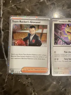 Pokemon Destined Rivals Cosmos Holo Team Rockets Geovanni And Meowth - Image 3