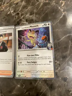 Pokemon Destined Rivals Cosmos Holo Team Rockets Geovanni And Meowth - Image 5