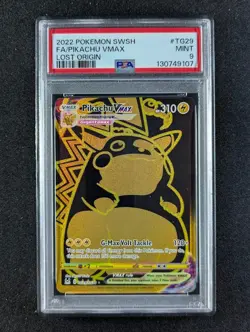 2022 Pokemon PIKACHU VMAX #TG29/30 Lost Origin Trainer Gallery Ultra Rare PSA 9 - Image 1
