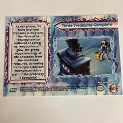 Three Treasures Complete Topps Pokemon The Movie 2000 #60 2000 - Image 2