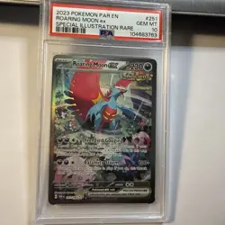 2023 Pokemon Paradox Rift Roaring Moon #251 Special Illustration Rare PSA 10 Gem - Image 1