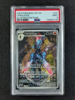 2024 Pokemon CERULEDGE #197/191 Surging Sparks Illustration Rare English PSA 9 - Image 1