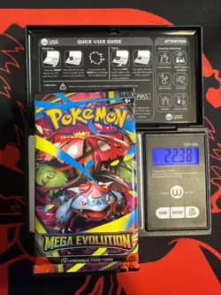 22.38g HEAVY - Pokemon TCG Mega Evolution Booster Pack Sealed / Semi GoDU - Image 1
