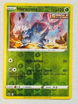Heracross 006/198 Common Chilling Reign Pokemon Reverse Holo Near Mint - Image 1