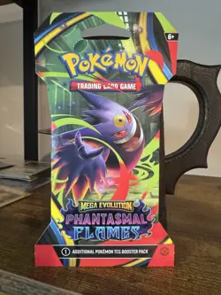 Pokemon TCG Mega Evolution Phantasmal Flames Booster Pack Gengar Art SEALED/NEW - Image 1