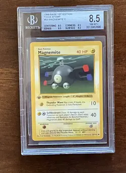 1999 Pokemon Magnemite Base Set 1st Edition Holo Rare 053/102 BGS 8.5 - Image 1
