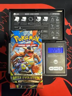 22.57g HEAVY - Pokemon TCG Mega Evolution Booster Pack Sealed / Semi GoDU - Image 1