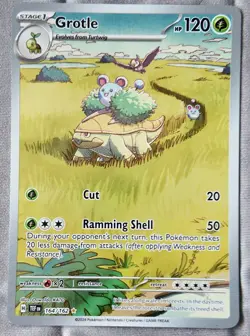 Pokemon TCG Grotle 164/162 SV05 Temporal Forces Illustration Rare Holo Alt Art - Image 1