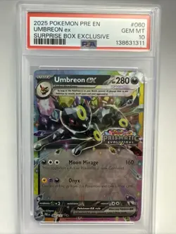 PSA 10 Umbreon ex 060/131 *Stamped* Surprise Box Exclusive Promo Pokemon TCG - Image 1