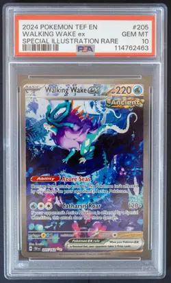PSA 10 Walking Wake EX 205/162 SIR Pokemon Temporal Forces Gem Mint - Image 1