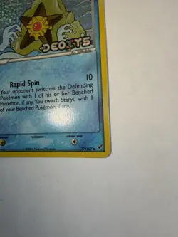 Pokemon TCG Staryu EX Deoxys Reverse Holo Common 77/107 2005 50 HP - Image 2