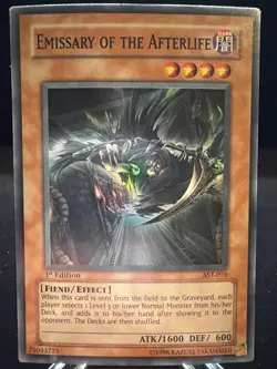 Yugioh EMISSARY OF THE AFTERLIFE AST-076 1st EDITION LP-MP - Image 1