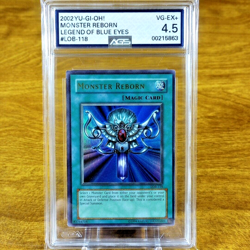 Yu-Gi-Oh! Legend of Blue Eyes Monster Reborn LOB-118 AGS VG-EX+ 4.5 Ultra Rare - Image 1