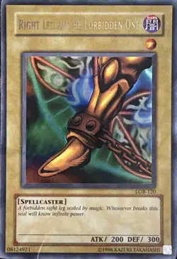 Right Leg Of The Forbidden One LOB-120 Unlimited Ultra Rare HP - Image 1