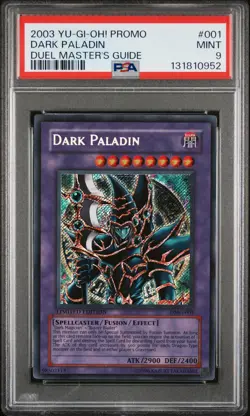2003 YU-GI-OH! PROMO DUEL MASTER'S GUIDE #001 DARK PALADIN PSA 9 - Image 1