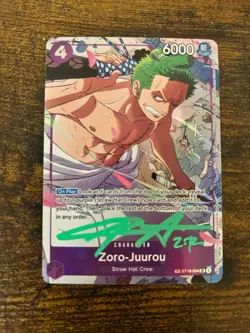 Christopher Sabat Autograph Roronoa Zoro Juuro Treasure Rare ST18-004 One Piece - Image 1
