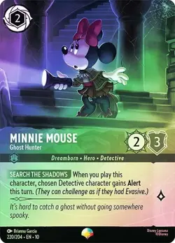 Minnie Mouse – Ghost Hunter 220/204 – Epic – Rainbow Foil – Disney Lorcana – NM - Image 1