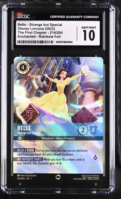 BELLE Strange But Special CGC 10 Gem Mint - Lorcana 2023 Enchanted Foil 214/204 - Image 1
