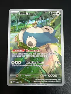 Pokemon: Snorlax SVP 051 Pokemon 151 ETB Black Star Promo Card NM - Image 1