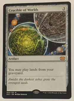 MTG English Magic Card NM Crucible Of Worlds, Double Masters 2 - Image 1
