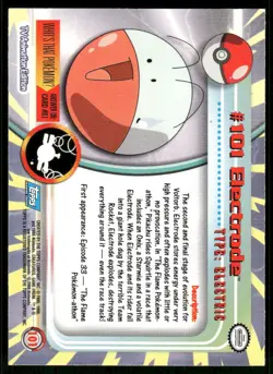 Pokemon Cards Electrode #101 Topps Trading Cards Series 2 LP *1 - Image 2