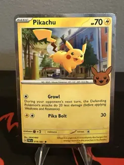 Pokemon TCG Paledean Fates - Trick Or Treat - #018/091 Cosmos Holo Card - Image 1