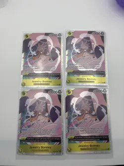 Bandai One Piece Card Game Jewelry Bonney OP13-108 Foil x4 play set - Image 1