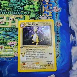 Ampharos 1st Edition 1/111 Holo Neo Genesis Pokemon Card 2000 LP/MP - Image 1