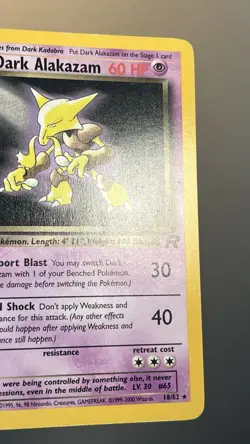 Pokemon Dark Alakazam TCG Card 18/82 Non-Holo, Vintage WOTC, LP Condition - Image 3